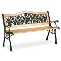 Sofotel Gardi Tulip garden bench with backrest 123.5 x 74 x 48 cm Sofotel Gardi Tulip garden bench with backrest 123.5 x 74 x 48 cm