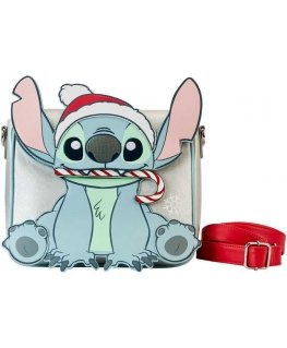 Loungefly Disney Stitch Holiday glitter crossbody bag