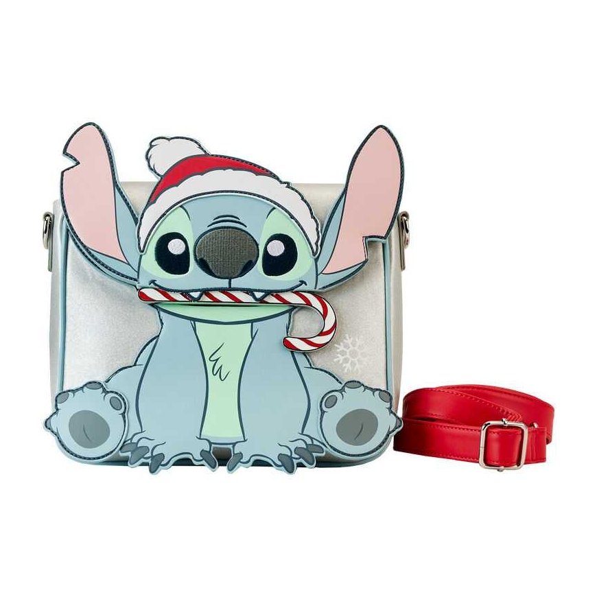 Loungefly Disney Stitch Holiday glitter crossbody