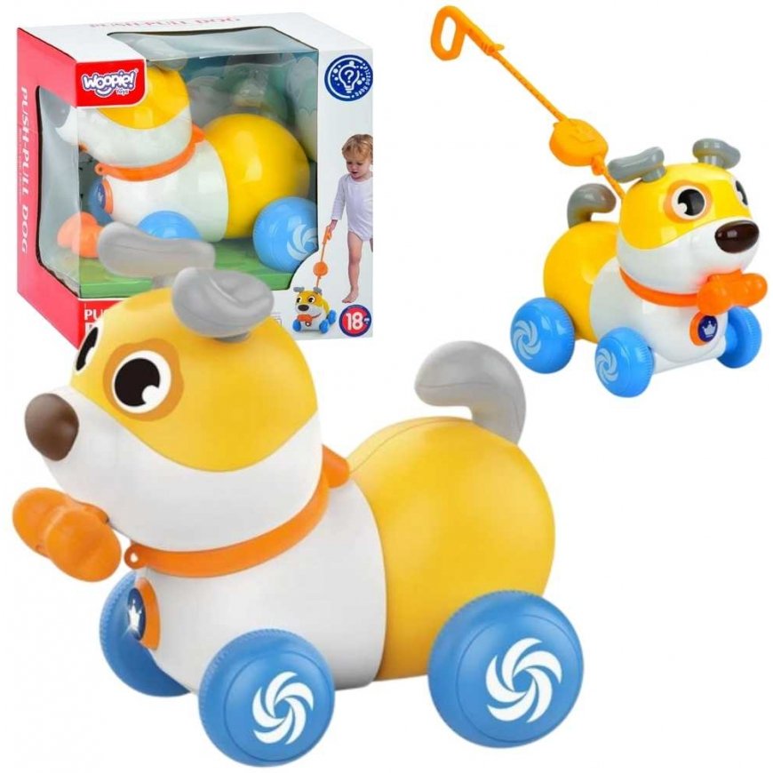 WOOPIE interactive dog toy 2in1 barking pusher 360° 6m+