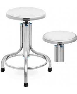 Steinberg Systems -jakkara, työpajalaboratoriojakkara, ruostumatonta terästä, 45–60 cm, jopa 150 kg
