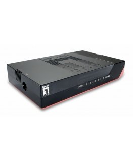 LevelOne GSW-0807 võrgulüliti Mittejuhitav Gigabit Ethernet (10/100/1000) Must, Punane