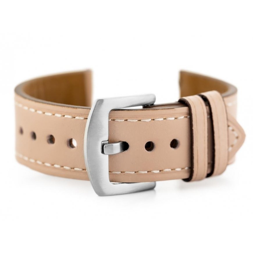 Pacific W81 leather watch strap - pink - 20mm