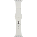 Audi Sport Red Logo Silicone Watch Strap for Apple Watch 40 / 41 / 42 mm - White