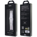 Audi Sport punainen logo silikonikelloranneke Apple Watch 40 / 41 / 42 mm:lle - valkoinen Audi Sport punainen logo silikonikelloranneke Apple Watch 40 / 41 / 42 mm:lle - valkoinen