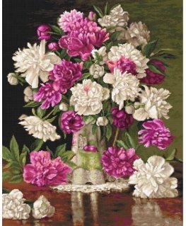 luca S Red and white peonies SG608