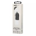 Autolaturi USB-A, USB-C 38W, Musthavilta, musta
