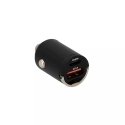 Autolaturi USB-A, USB-C 38W, Musthavilta, musta