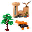 Lean Toys Rinkinys Kaubojų figūrėlės Laukinių Vakarų kaubojų valties patranka Lean Toys Rinkinys Kaubojų figūrėlės Laukinių Vakarų kaubojų valties patranka