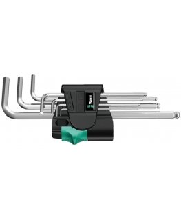 Wera 950/9 Hex-Plus 1 L-shaped hex key set Metric 9 pc(s)