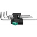 Wera 950/9 Hex-Plus 1 L-muotoinen kuusiokoloavainsetti Metrinen 9 kpl