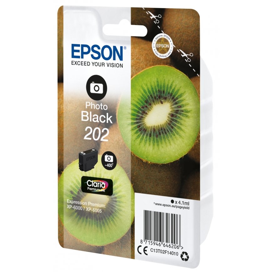 Epson Kiwi Singlepack Photo Black 202 Claria Premium Ink – 2