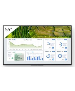 Sony FW-55BZ30L infoekraan Digital signage lameekraan 139,7 cm (55") LCD WiFi 440 cd/m² 4K Ultra HD Must Android 24/7