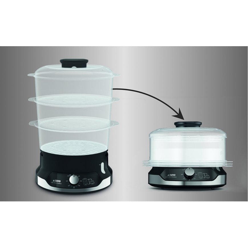 Tefal Ultracompact VC2048 höyrykeitin 3 kori(a) Vapaasti seisova 800 W musta – 4