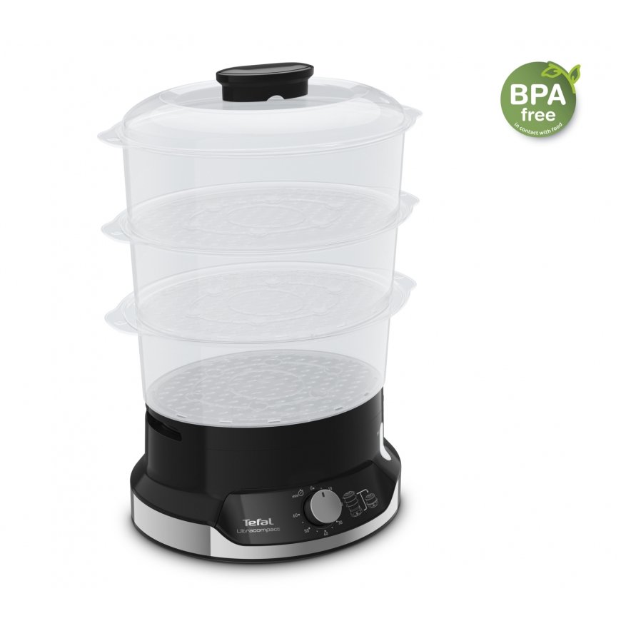Tefal Ultracompact VC2048 garų puodas 3 krepšys(iai / ių) Pastatomi 800 W Juoda – 5