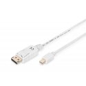 Digitus AK-340102-020-W DisplayPort-kaabel 2 m Mini DisplayPort Valge Digitus AK-340102-020-W DisplayPort-kaabel 2 m Mini DisplayPort Valge