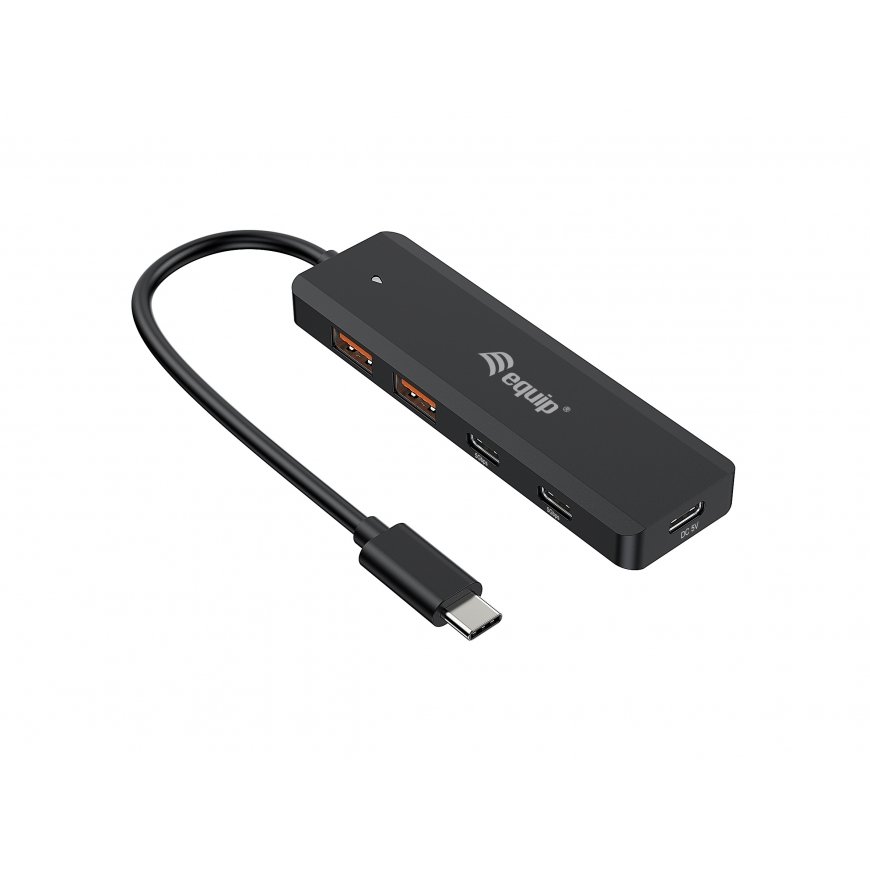 Equip 128966 interfeisa centrmezgls USB 3.2 Gen 2 (3.1 Gen 2) Type-C 10000 Mbit/s Melns