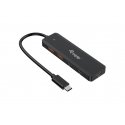 Equip 128966 interfeisa centrmezgls USB 3.2 Gen 2 (3.1 Gen 2) Type-C 10000 Mbit/s Melns Equip 128966 interfeisa centrmezgls USB 3.2 Gen 2 (3.1 Gen 2) Type-C 10000 Mbit/s Melns