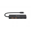 Equip 128966 sąsajos šakotuvas USB 3.2 Gen 2 (3.1 Gen 2) Type-C 10000 Mbit/ai Juoda Equip 128966 sąsajos šakotuvas USB 3.2 Gen 2 (3.1 Gen 2) Type-C 10000 Mbit/ai Juoda