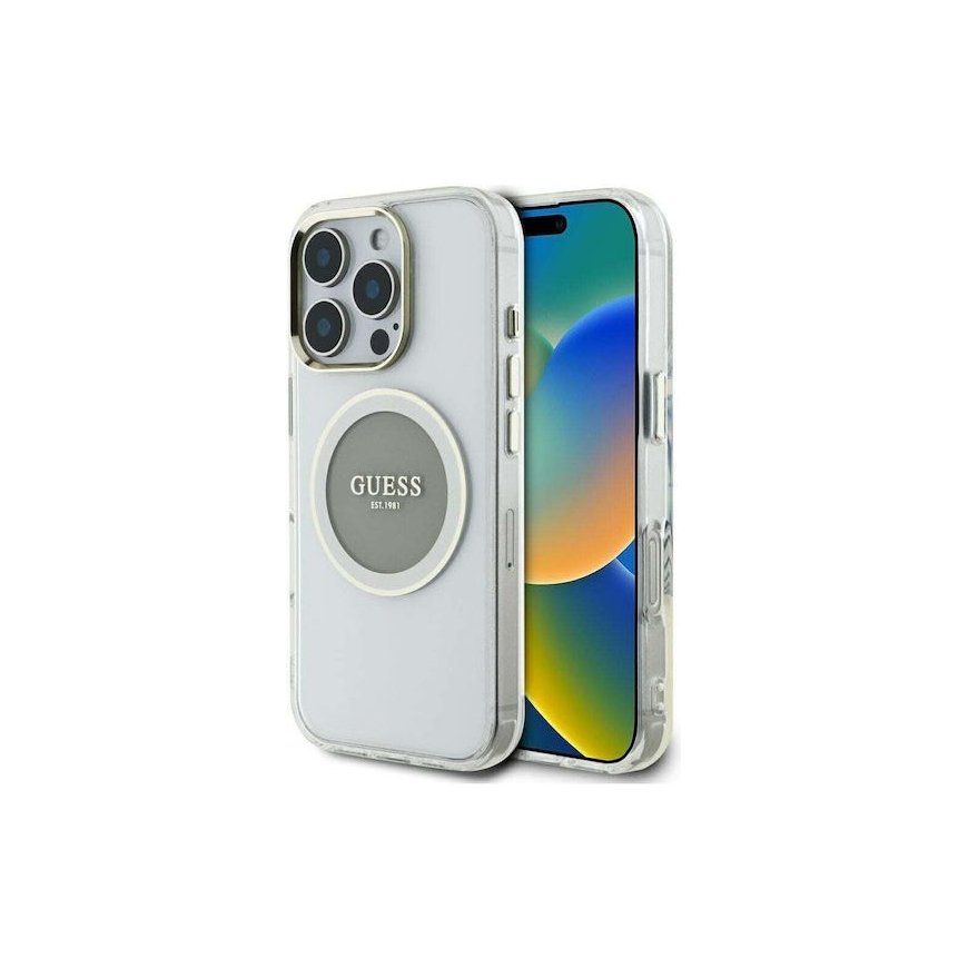 Case Guess IML Metal Colored Circle Classic Logo MagSafe fo – 2