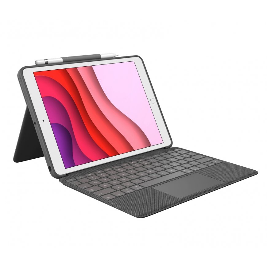 Logitech 920-009629 mobiililaitteiden näppäimistö QWERTY Englanti (UK) Smart Connector Grafiitti