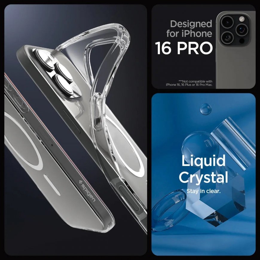 Spigen Liquid Crystal MagFit iPhone 16 Pro Case Crystal Clear – 2