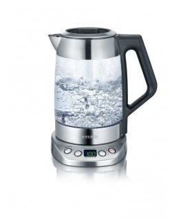 Severin WK 3479 electric kettle 1.7 L 3000 W Black, Stainless steel