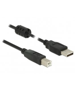 DeLOCK 2m, USB 2.0-A/USB 2.0-B USB-kaapeli USB A USB B musta