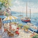 Letistitch Cross Stitch Kit "Seascape" 26x26 cm SLETIL9927 Letistitch Cross Stitch Kit "Seascape" 26x26 cm SLETIL9927