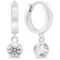 Brilio Silver Brilio Silver Silver hoop earrings with zircons EA640W Brilio Silver Brilio Silver Silver hoop earrings with zircons EA640W