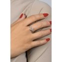 Brilio Silver Beautiful gold-plated open ring with zircons RI072Y Brilio Silver Beautiful gold-plated open ring with zircons RI072Y