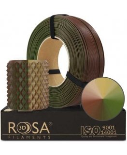 3D plastic PLA three-sided green/brown/sand (Army/camouflage) 1.75mm 1kg refill package Rosa3D