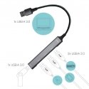 i-tec Metal U3HUBMETALMINI4 interfeisa centrmezgls USB 3.2 Gen 1 (3.1 Gen 1) Type-A Metālisks i-tec Metal U3HUBMETALMINI4 interfeisa centrmezgls USB 3.2 Gen 1 (3.1 Gen 1) Type-A Metālisks