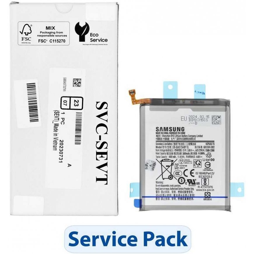 ServicePack Battery EB-BA515ABY or Samsung A51 A515 GH82-21668A