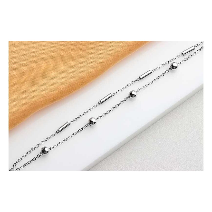Brilio Silver Brilio Silver Stylish double silver bracelet BRC90W – 2