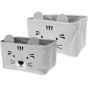 Home Styling Collection CUTIE toy containers with ears, velvet, 2 pcs. Home Styling Collection CUTIE toy containers with ears, velvet, 2 pcs.