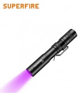 Superfire Flashlight X18-U, ultraviolet light UV 395nm, 2W, IP44, 1x AAA