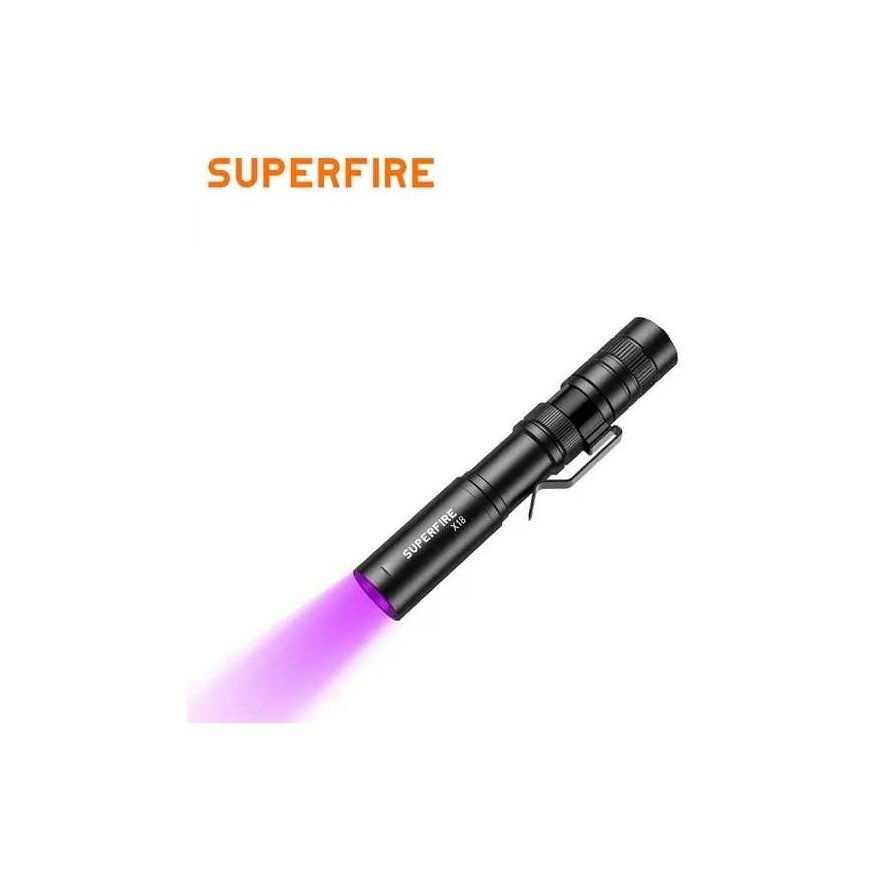 Superfire Flashlight X18-U, ultraviolet light UV
