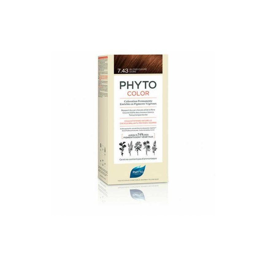 Phyto Paris Permanent Color Dye PHYTO PhytoColor 7.43-rubio dorado cobrizo Ammonia-free – 2