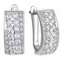 Brilio Silver Brilio Silver Decent silver earrings with green zircons EA860WG