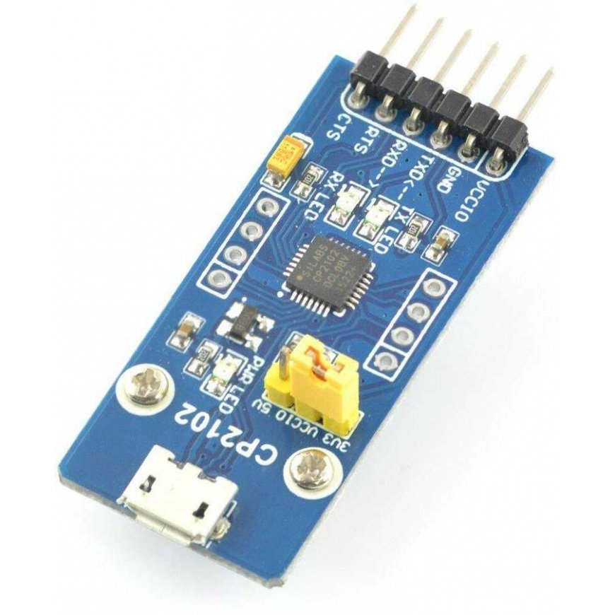 Waveshare USB-UART CP2102 converter, microUSB port