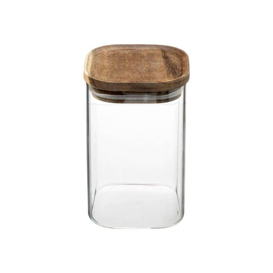 5five Simply Smart Glass Jar with Acacia Wood Lid, 1 l