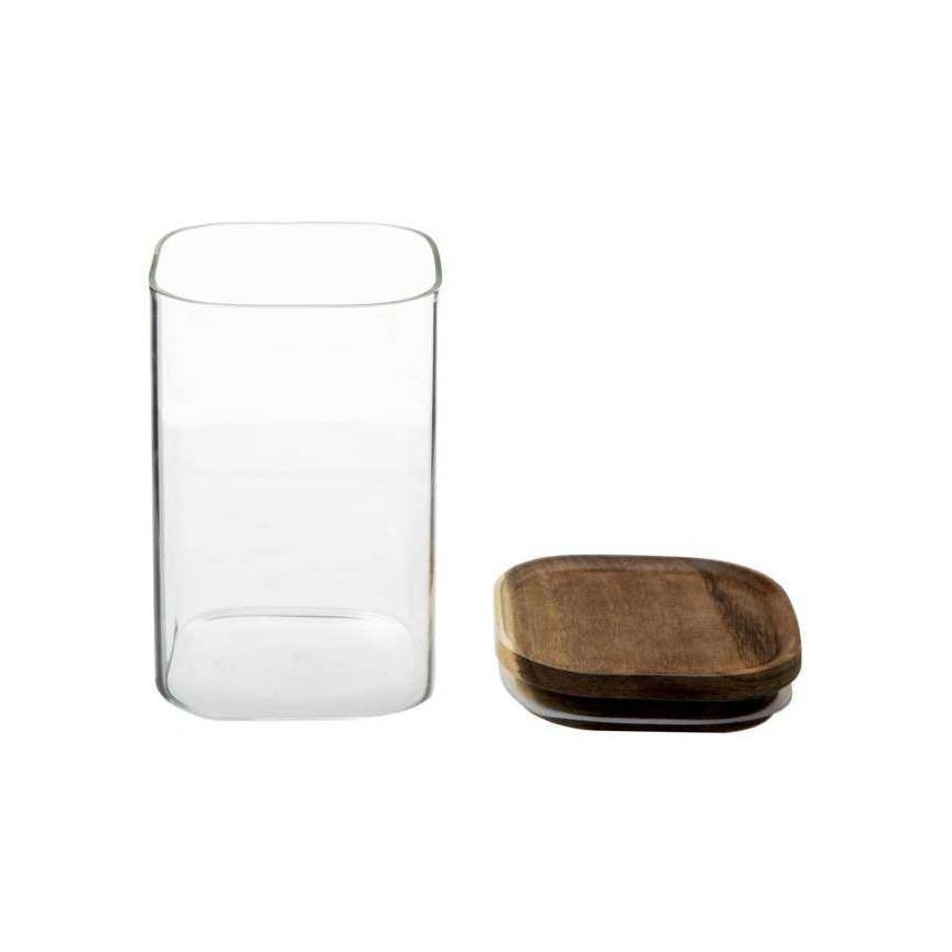 5five Simply Smart Glass Jar with Acacia Wood Lid, 1 l – 2
