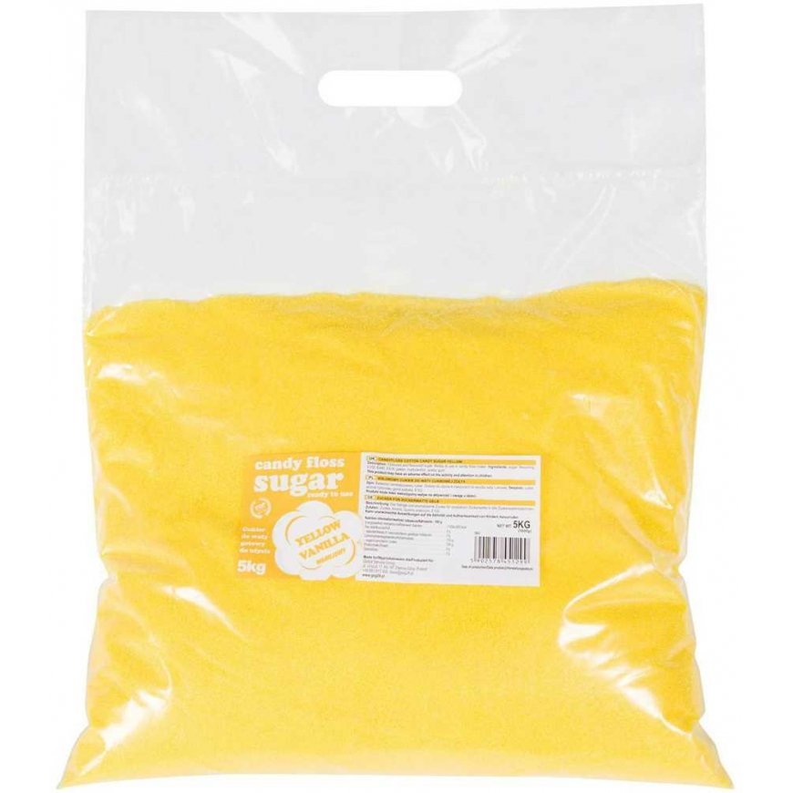 Gsg24 Värillinen keltainen vaniljanmakuinen hattara 5kg – 2
