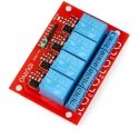 Openplatform Relės modulis Iduino 4 kanalai - 10A/250VAC kontaktai - 5V ritė