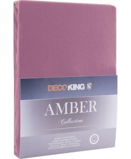 DecoKing Amber Purple -muotoonommeltu lakana, 220x200 cm, kuminauhalla