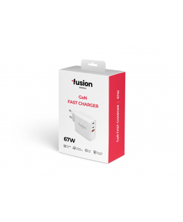 Fusion Accessories Fusion Energy Charger 2 x USB-C | USB-A | 67W | 3A White (Compatible with Macbook | Dell | HP | ASUS)