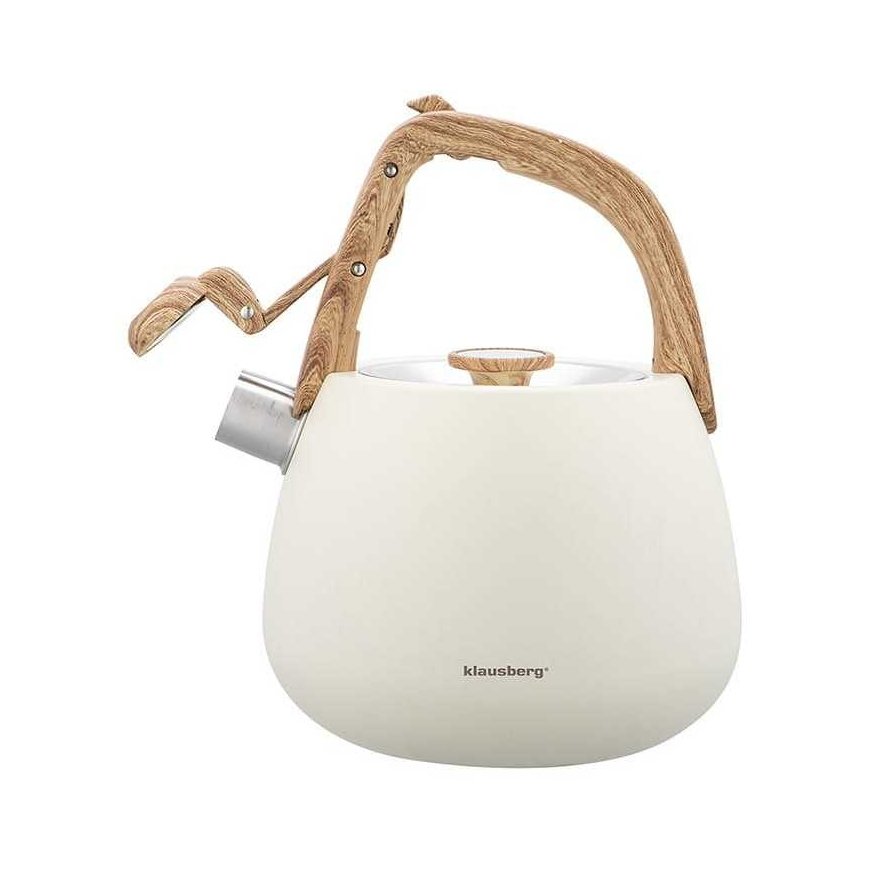 Kettle STALOWY NA GAZ 2.5L INDUCTION KLAUSBERG KB-7775 KREMOWY MATOWY – 4