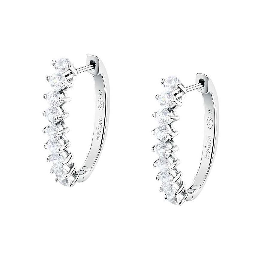 Morellato Silver oval earrings with cubic