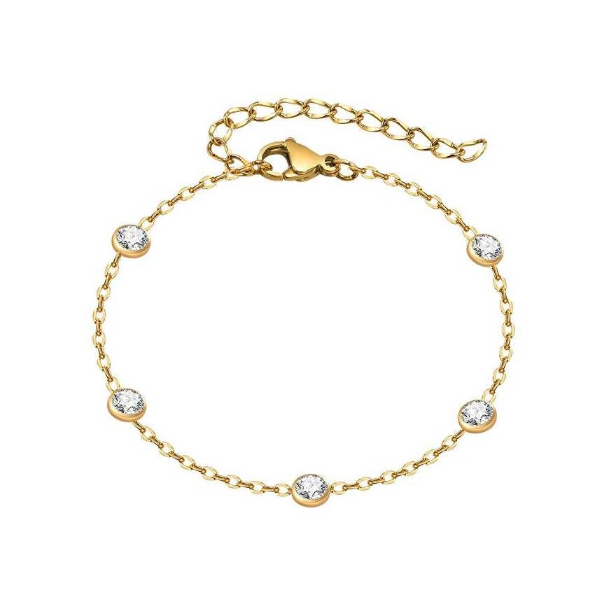 Troli Charming gold-plated bracelet with zircons